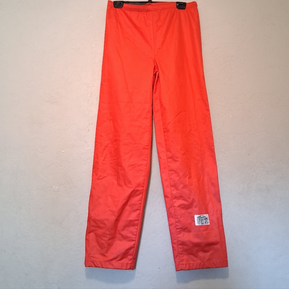 GORE TEX Moss Brown Vibrant Red Pant Outdoor SzM Made In Korea‎ Cycling